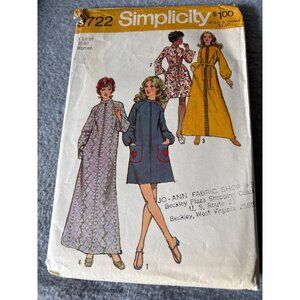 Simplicity 7222 Sewing Pattern Womens Robe in 2 Lengths Size X-Large 38-40 Vinta